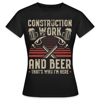 Bauarbeiter - Frauen T-Shirt - Schwarz - Vorne - AI Model Female 172 dark (172cm)