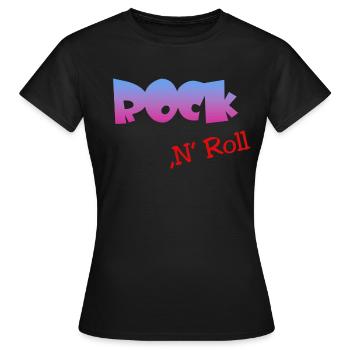 Rock n Roll - Frauen T-Shirt - Schwarz - Vorne - AI Model Female 172 dark (172cm)