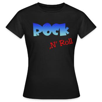 Rock n Roll, Rocker, Rock and Roll - Frauen T-Shirt - Schwarz - Vorne - AI Model Female 172 dark (172cm)