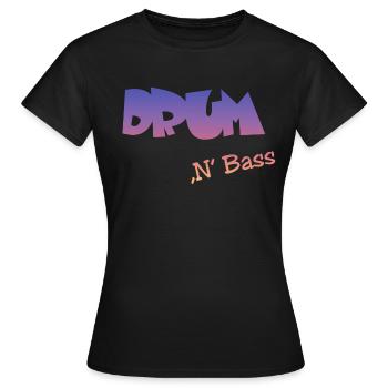Drum n Bass DNB - Frauen T-Shirt - Schwarz - Vorne - AI Model Female 172 dark (172cm)
