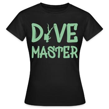 Dive Master Diving Scuba Diver - Frauen T-Shirt - Schwarz - Vorne - AI Model Female 172 dark (172cm)