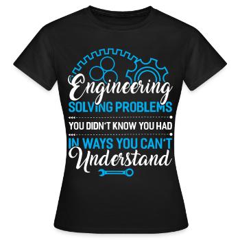 Ingénieur ingénierie électrotechnique Cadeau - T-shirt Femme - noir - Devant - AI Model Female 172 dark (172cm)