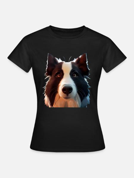 Border Collie Hund - Border Collie - Frauen T-Shirt - Schwarz