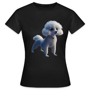 Caniche Dog - Caniche - T-shirt Femme - noir - Devant - AI Model Female 172 dark (172cm)