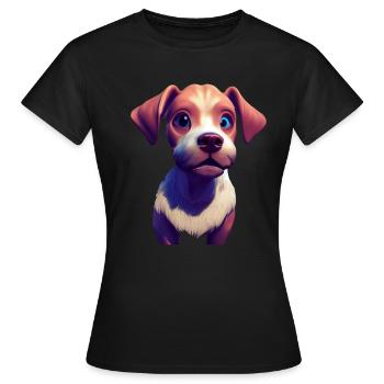 Epagneul Breton Chien - Epagneul Breton - T-shirt Femme - noir - Devant - AI Model Female 172 dark (172cm)