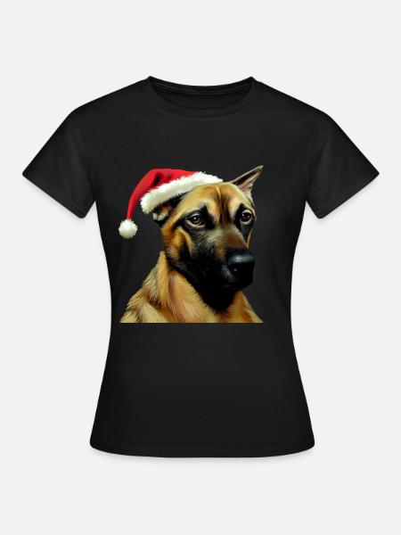 Malinois Weihnachten - Malinois - Frauen T-Shirt - Schwarz