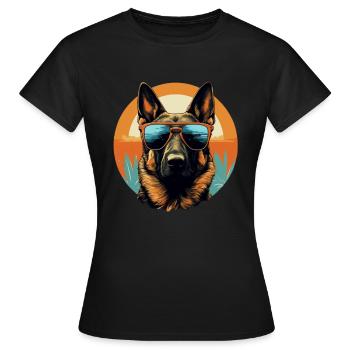 Berger Allemand Cool - Berger Allemand - T-shirt Femme - noir - Devant - AI Model Female 172 dark (172cm)