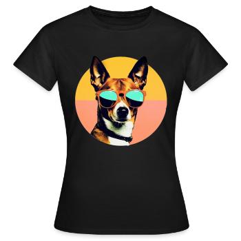 Basenji Cool - Basenji Hund - Frauen T-Shirt - Schwarz - Vorne - AI Model Female 172 dark (172cm)