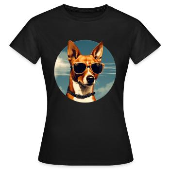 Basenji Cool - Basenji Hund - Frauen T-Shirt - Schwarz - Vorne - AI Model Female 172 dark (172cm)
