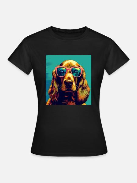 Cocker Spaniel Cool - Cocker Spaniel Hund - Frauen T-Shirt - Schwarz