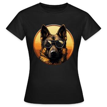 Berger Allemand Cool - Berger Allemand - T-shirt Femme - noir - Devant - AI Model Female 172 dark (172cm)