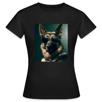 Berger Allemand Cool - Berger Allemand - T-shirt Femme - noir - Devant - AI Model Female 172 dark (172cm)