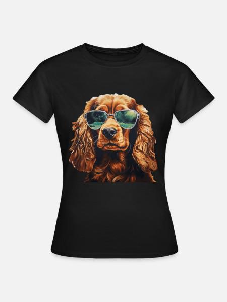 Cocker Spaniel Cool - Cocker Spaniel Hund - Frauen T-Shirt - Schwarz