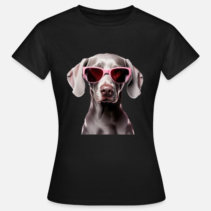 Braque de Weimar Cool - Braque de Weimar - T-shirt Femme - noir