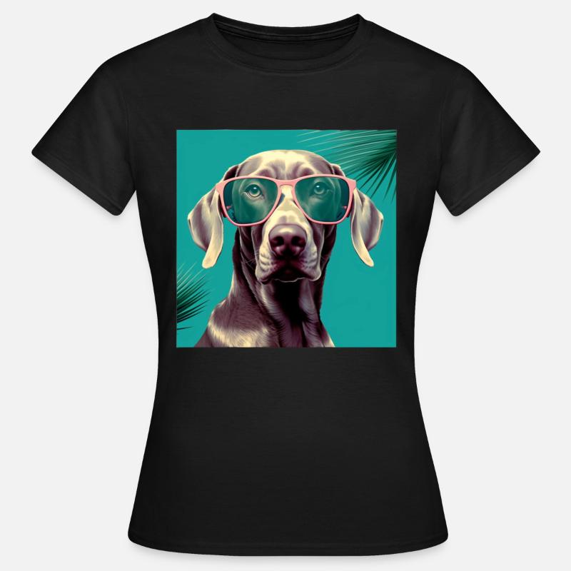 Braque de Weimar Cool - Braque de Weimar - T-shirt Femme - noir