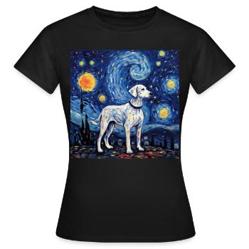 Nuit étoilée dalmate - T-shirt Femme - noir - Devant - AI Model Female 172 dark (172cm)