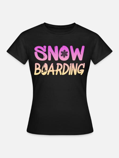 snowboarding - Frauen T-Shirt - Schwarz