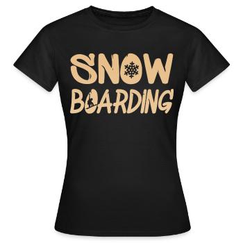 snowboarding - Frauen T-Shirt - Schwarz - Vorne - AI Model Female 172 dark (172cm)