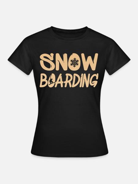 snowboarding - Frauen T-Shirt - Schwarz