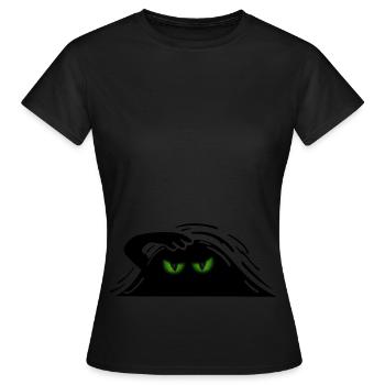 Ghost Eyes Mauvais Œil - T-shirt Femme - noir - Devant - AI Model Female 172 dark (172cm)