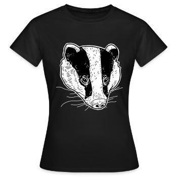 Dachs - Frauen T-Shirt - Schwarz - Vorne - AI Model Female 172 dark (172cm)