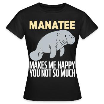 Lamantin - T-shirt Femme - noir - Devant - AI Model Female 172 dark (172cm)