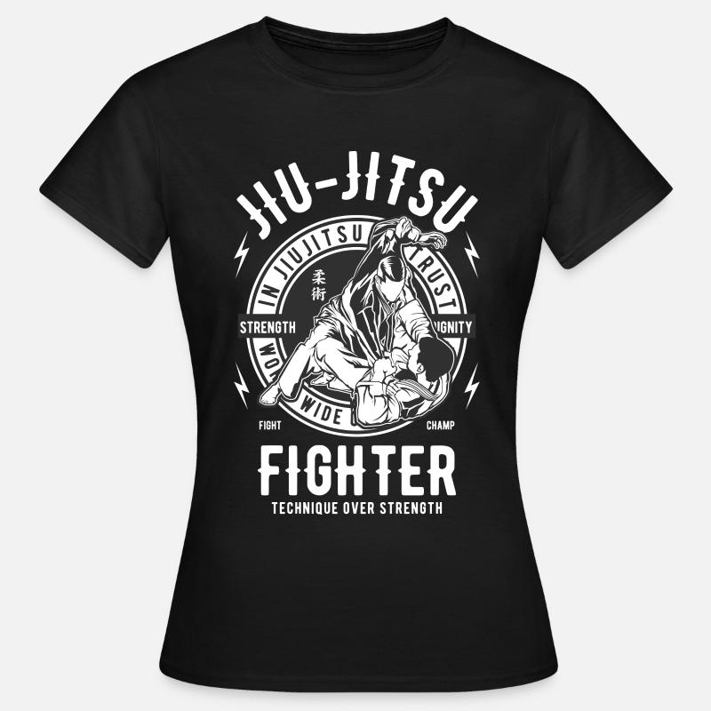Jiu Jitsu Kämpfer Kampfsport Grappling - Frauen T-Shirt - Schwarz