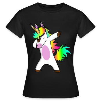 Licorne licorne tamponner tamponner - T-shirt Femme - noir - Devant - AI Model Female 172 dark (172cm)
