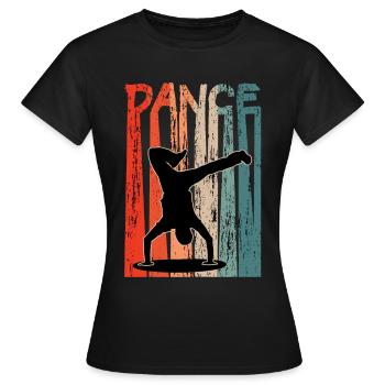 Breakdance B-Boy Rétro - T-shirt Femme - noir - Devant - AI Model Female 172 dark (172cm)