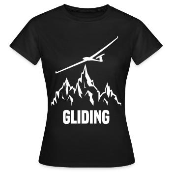 Pilote de planeur planeur planeur - T-shirt Femme - noir - Devant - AI Model Female 172 dark (172cm)