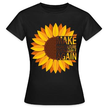 Faire de l’agriculture durable - T-shirt Femme - noir - Devant - AI Model Female 172 dark (172cm)