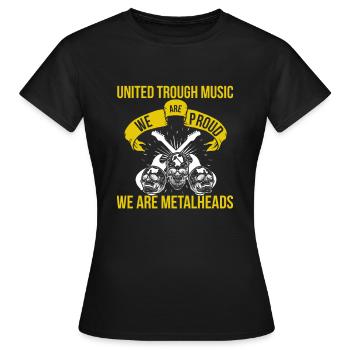 Stolzes Groß Metaller Metall - Frauen T-Shirt - Schwarz - Vorne - AI Model Female 172 dark (172cm)