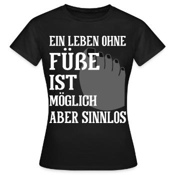 Fußpflege Podologin Medizinische Fußpflege - Frauen T-Shirt - Schwarz - Vorne - AI Model Female 172 dark (172cm)