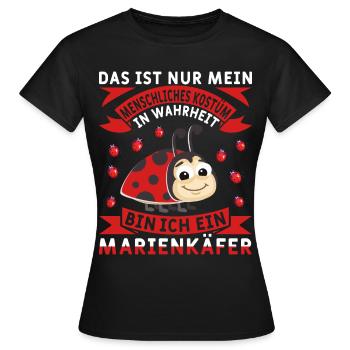 Coccinelle costume costume de décoration - T-shirt Femme - noir - Devant - AI Model Female 172 dark (172cm)