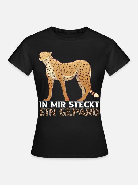 Gepard Leopard Raubkatze Kinder Kostüm - Frauen T-Shirt - Schwarz