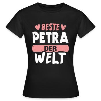 Beste Petra der Welt - Frauen T-Shirt - Schwarz - Vorne - AI Model Female 172 dark (172cm)
