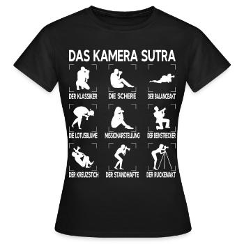 Fotografen Fotografie Fotograf Kamera Photographer - Frauen T-Shirt - Schwarz - Vorne - AI Model Female 172 dark (172cm)