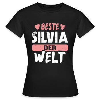 Beste Silvia der Welt - Frauen T-Shirt - Schwarz - Vorne - AI Model Female 172 dark (172cm)