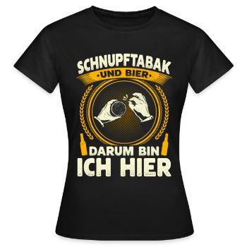 Schnupftabak Schnupfer Schnupfen Priiis - Frauen T-Shirt - Schwarz - Vorne - AI Model Female 172 dark (172cm)