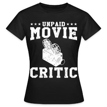 Cinema Outfit Critique de cinéma Fan de cinéma et cinéphile - T-shirt Femme - noir - Devant - AI Model Female 172 dark (172cm)