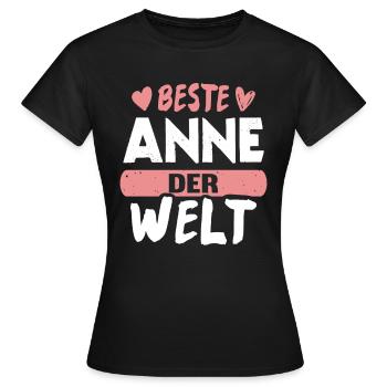 Beste Anne der Welt - Frauen T-Shirt - Schwarz - Vorne - AI Model Female 172 dark (172cm)