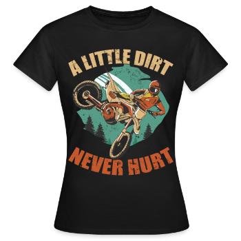 Dirt Bike Moto Motocross Biker - T-shirt Femme - noir - Devant - AI Model Female 172 dark (172cm)