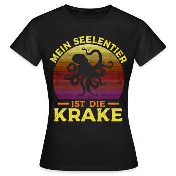 Meeresbiologe Kraken Meeresforscher Oktopus - Frauen T-Shirt - Schwarz - Vorne - AI Model Female 172 dark (172cm)