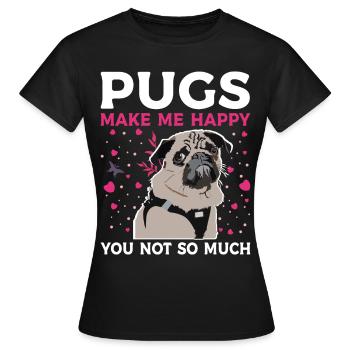 Carlin Carlin Carlins Carlins Amateurs de chiens - T-shirt Femme - noir - Devant - AI Model Female 172 dark (172cm)