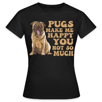 Carlin Carlin Carlins Carlins Amateurs de chiens - T-shirt Femme - noir - Devant - AI Model Female 172 dark (172cm)
