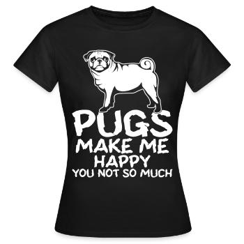 Carlin Carlin Carlins Carlins Amateurs de chiens - T-shirt Femme - noir - Devant - AI Model Female 172 dark (172cm)
