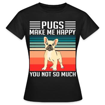 Carlin Carlin Carlins Carlins Amateurs de chiens - T-shirt Femme - noir - Devant - AI Model Female 172 dark (172cm)