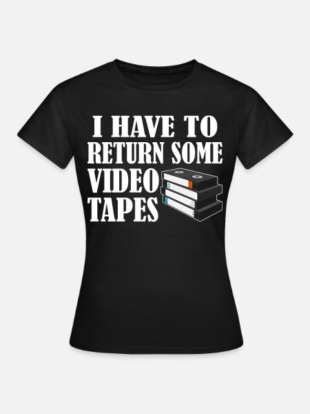 Videokassette Tape Neunziger Geschenk - Frauen T-Shirt - Schwarz