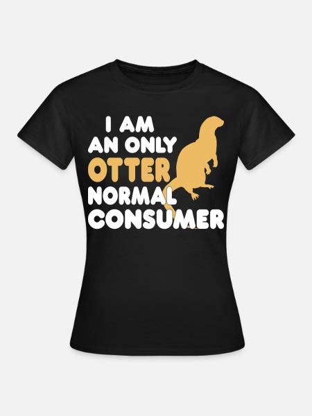 Otter Wassermarder Marder - Frauen T-Shirt - Schwarz