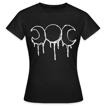 Triple Moon Göttin Witch Wicca Pagan Hecate Wicca - Frauen T-Shirt - Schwarz - Vorne - AI Model Female 172 dark (172cm)
